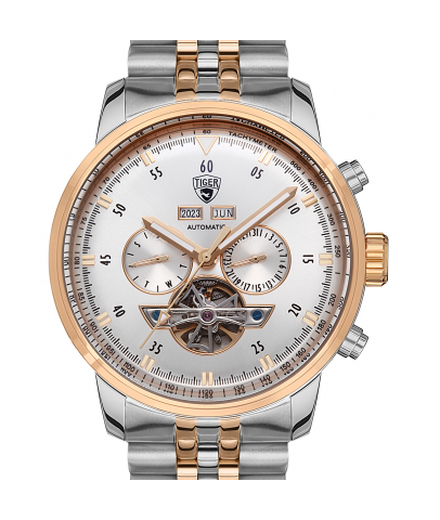 Tiger Analog Çelik Kordon Otomatik Erkek Kol Saati TI-594M E  Tiger Analog Çelik Kordon Otomatik Erkek Kol Saati TI-594M E
