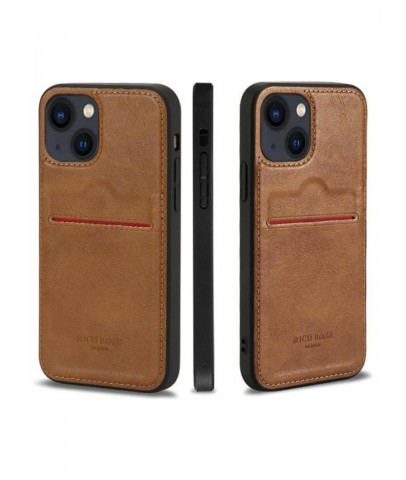Desingshop Apple iPhone 15 Pro Kartlıklı Lüx Deri Kılıf Koyu Kahve Desingshop Apple iPhone 15 Pro Kartlıklı Lüx Deri Kılıf Koyu Kahve