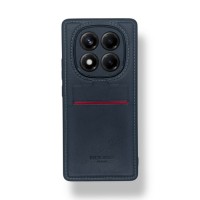 Redmi Note 14 Pro 4G Kartlıklı Lüx Deri Kılıf Lacivert