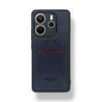 Redmi Note 14 4G Kartlıklı Lüx Deri Kılıf Lacivert