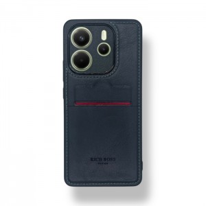 Redmi Note 14 4G Kartlıklı Lüx Deri Kılıf Lacivert Redmi Note 14 4G Kartlıklı Lüx Deri Kılıf Lacivert