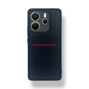 Redmi Note 14 4G Kartlıklı Lüx Deri Kılıf Siyah Redmi Note 14 4G Kartlıklı Lüx Deri Kılıf Siyah