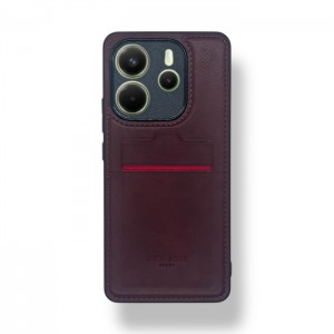 Redmi Note 14 4G Kartlıklı Lüx Deri Kılıf Koyu Kırmızı Redmi Note 14 4G Kartlıklı Lüx Deri Kılıf Koyu Kırmızı