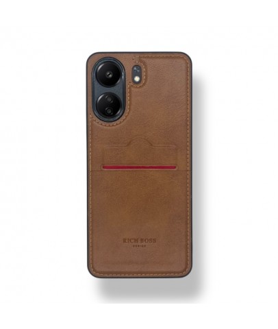 Redmi 13C Kartlıklı Lüx Deri Kılıf Açık Kahverengi Redmi 13C Kartlıklı Lüx Deri Kılıf Açık Kahverengi