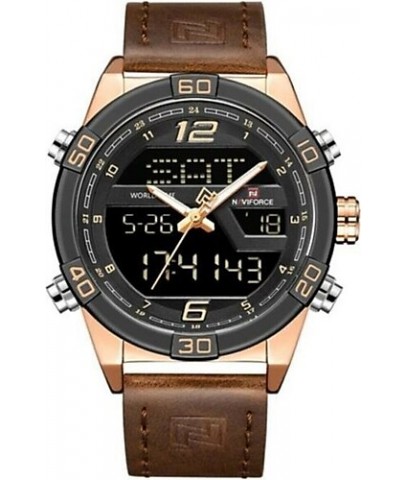 Naviforce NF-9128M-BRWRS Deri Kordon Spor Şık Erkek Kol Saati 10067