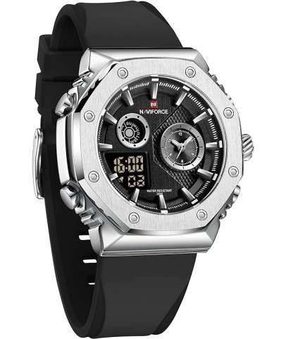 Naviforce Digital Analog Siyah Silikon Kayışlı Kol Saati 10039 Naviforce Digital Analog Siyah Silikon Kayışlı Kol Saati 10039