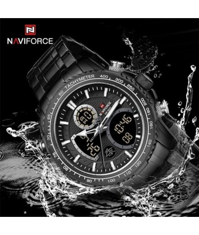 Naviforce Digital Analog Çelik Kayışlı Kol Saati 10025 Naviforce Digital Analog Çelik Kayışlı Kol Saati 10025