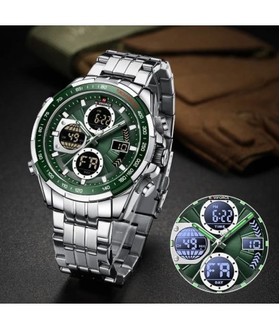 Naviforce Digital Analog Çelik Kayışlı Kol Saati 10021 Naviforce Digital Analog Çelik Kayışlı Kol Saati 10021