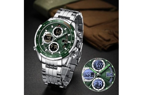 Naviforce Digital Analog Çelik Kayışlı Kol Saati 10021 Naviforce Digital Analog Çelik Kayışlı Kol Saati 10021