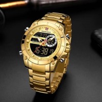 Naviforce Digital Analog Çelik Kayışlı Kol Saati 10020